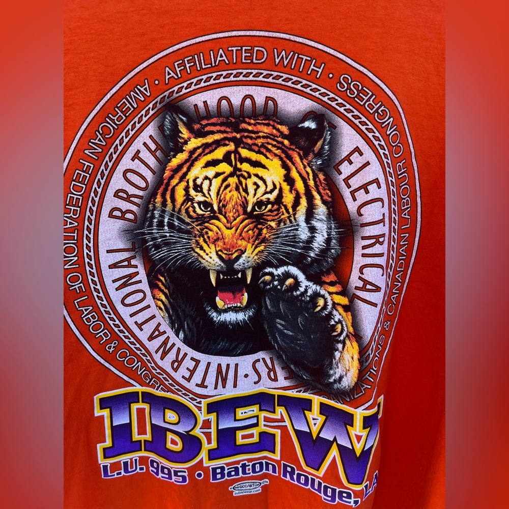 Electrical Union T shirt 995 Baton Rouge men’s  XL orange T Shirt